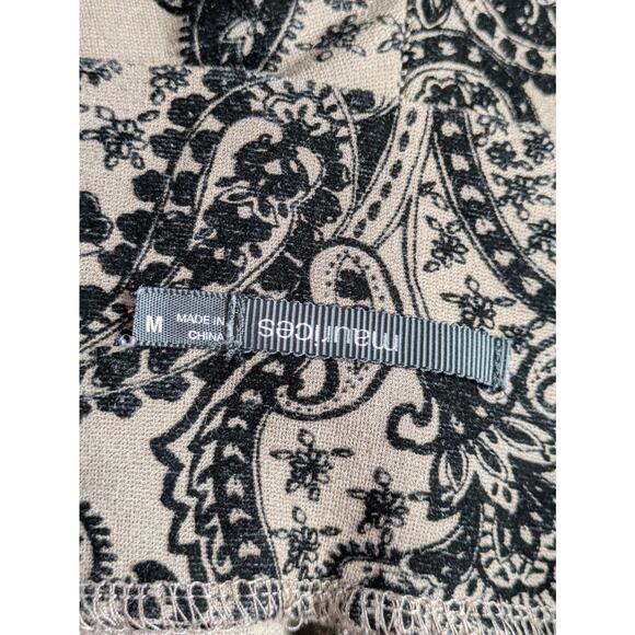 Maurice Paisley Brown Black Textured Stretch Pants Women’s Size M - Picture 5 of 7